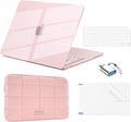 EooCoo for MacBook Neo Case 13 inch 2026 Model A3404 with A18 Pro chip, Hard Shell Case & Sleeve Bag & Type C & Keyboard Skin & Screen Film Laptop Accessories, Crystal Blush