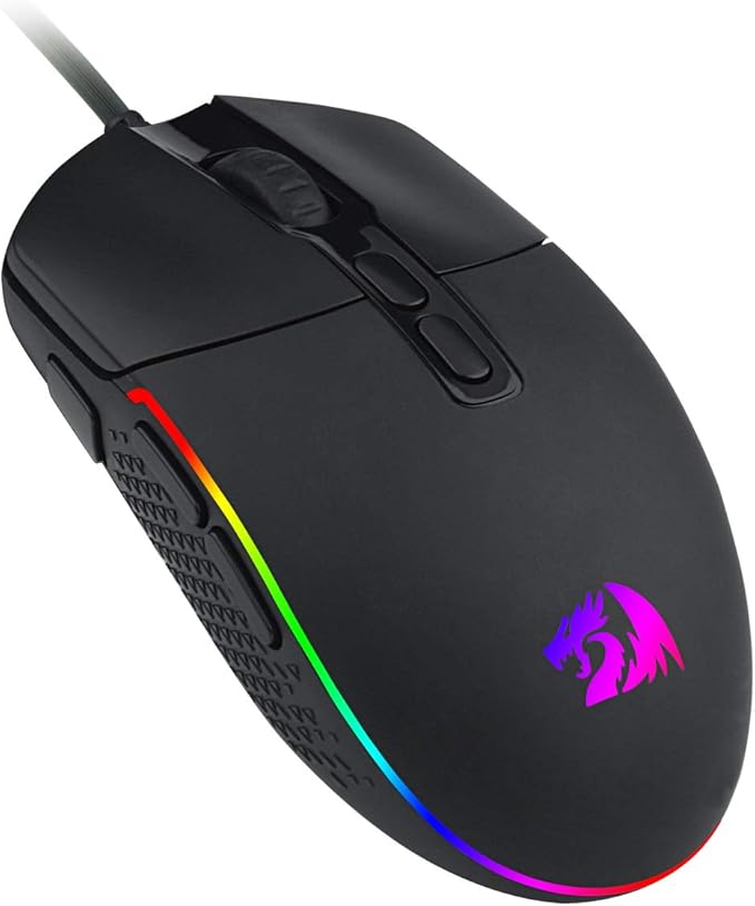 Redragon M719 Antonium RGB Gaming Mouse, 10,000 DPI Optical Wired Gamer Mice with 8 Programmable Buttons & 8 Backlit Modes, Software Supports DIY Keybinds Rapid Fire Button