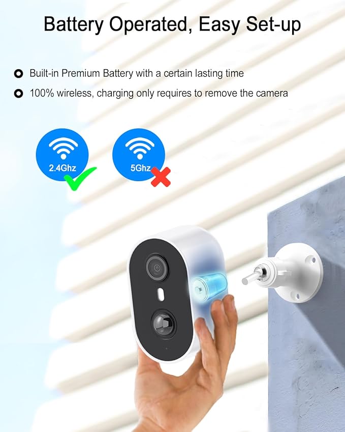 ANRAN 3MP Solar Security Cameras Wireless Outdoor for Home Security, 2K Color Night Vision WiFi Surveillance Home Camera with Solar Panel, Spotlight, PIR Detection, 2-Way Talk, Compatible with Alexa