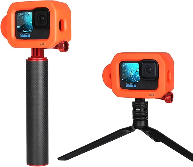 HSU Aluminum Alloy Thumbscrew Set (Extension)+ Wrench for Gopro Hero 13, 12, 11, 10, 9, 8, 7, 6, 5, 4, Compatible with GoPro Media Mod, AKASO Campark and Other Action Cameras (Red)