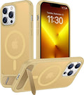 Magnetic Compatible with iPhone 13 Pro Max Case, [Built-in Invisible Kickstand][Compatible with MagSafe][Military Grade Shockproof] Slim Translucent Matte Phone Case for iPhone 13 Pro Max 6.7"