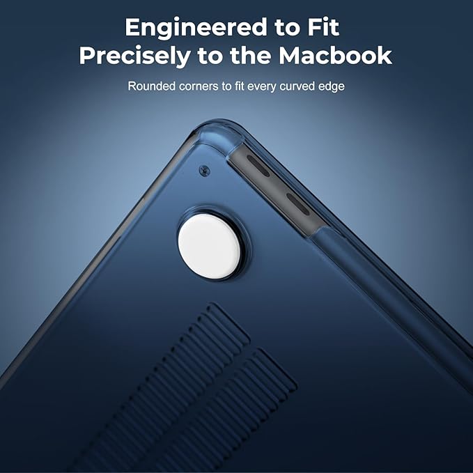 EooCoo Hard Case Compatible with MacBook Air 13.3 inch M1 Chip 2021-2018 with Retina Display, Air 13.3 inch Plastic Protective Case + Transparant Keyboard Cover + Screen Protector, Crystal Midnight