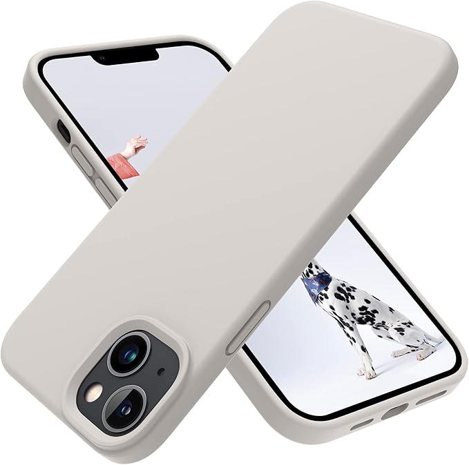 OTOFLY Designed for iPhone 14 Plus Case, Silicone Shockproof Slim Thin Phone Case for iPhone 14 Plus 6.7 inch （Stone）