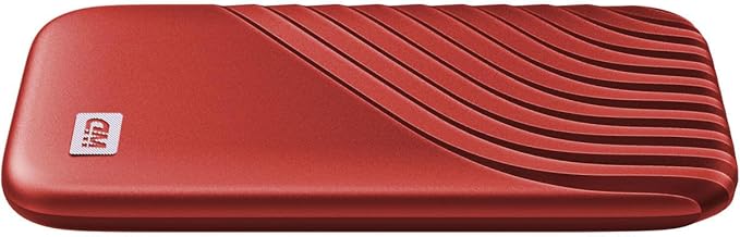 Western Digital 2TB My Passport SSD Portable External Solid State Drive, Red, Sturdy and Blazing Fast, Password Protection with Hardware Encryption - WDBAGF0020BRD-WESN