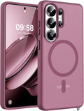 TOCOL for Samsung Galaxy S26 Ultra Case, Built-in Magnetic Ring, Drop Protection, Slim Translucent Matte Phone Case for Galaxy S26 Ultra 6.9 inch (Plum)