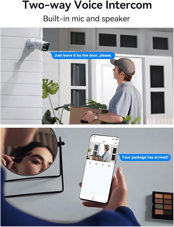 FOSCAM 4K 8MP Security Cameras Wireless Outdoor, 5GHz&2.4GHz WiFi Surveillance Camera for Home Security Outside, 120° FoV, 20x Digital Zoom, AI Detect Human/Vehicle, 66FT Color Night Vision, IP66