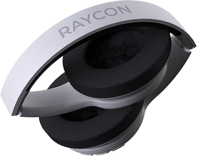 Raycon Fitness Bluetooth Headphones - Over The Ear Running Headphones, Active Noise Cancelling Wireless Headphones + Awareness Mode, Bluetooth Headset with Mic, 45 Hours of Battery Life (White)