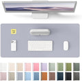 YSAGi Leather Desk Pad Protector, Office Desk Mat, Large Mouse Pad, Non-Slip PU Leather Desk Blotter, Laptop Desk Pad, Waterproof Desk Writing Pad for Office and Home (Soft Lavender, 23.6" x 13.8")