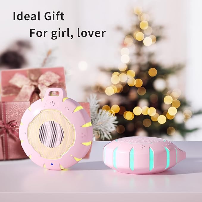 HEYSONG Waterproof Shower Bluetooth Speaker, Durable & Portable with Clear Sound, Ideal for Shower, Pool, Beach & Kayaking – Great Gifts for Girls, Women