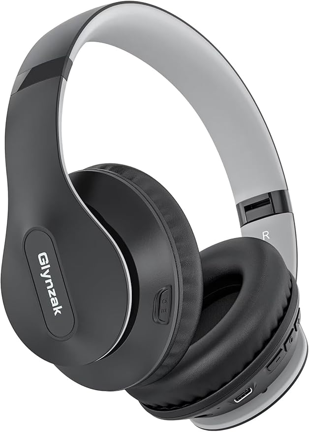 Wireless Bluetooth Headphones Over Ear 65H Playtime HiFi Stereo Headset with Microphone and 6EQ Modes Foldable Bluetooth V6.0 Headphones for Travel Smartphone Computer Laptop