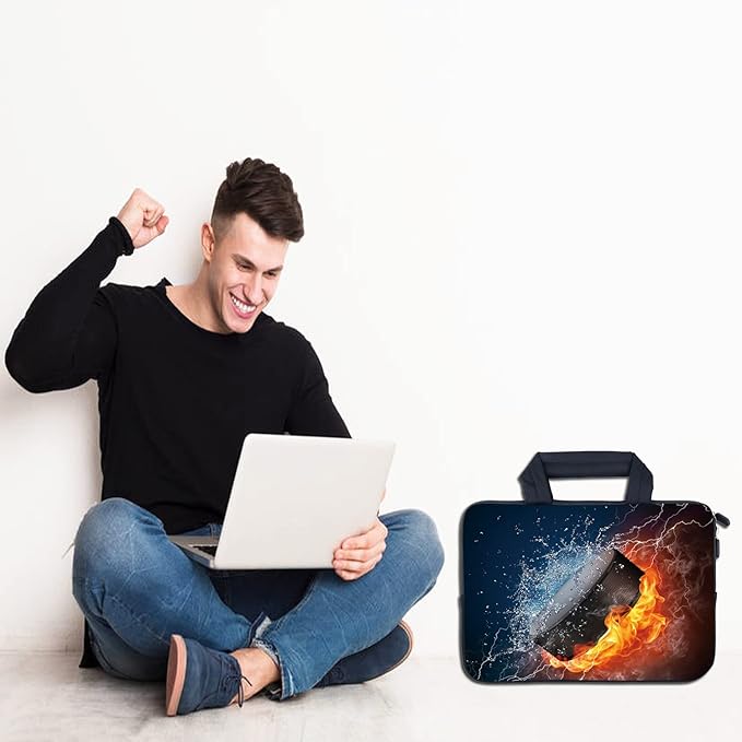 AMARY Chromebook case 11.6" 12" inch Laptop Handle Bag Neoprene Notebook Carrying Pouch Ultrabook Case Tablet Cover Fit Apple MacBook Air HP DELL Lenovo Asus Samsung (Hockey)