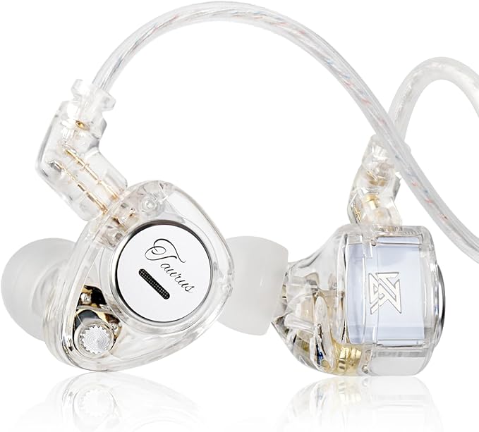 KZ Taurus in Ear Monitor Headphones, Horizontal 2DD Gaming Earbuds Wired IEM in Ear Headphones, Noise Cancelling Ear Buds Sound Localization in-Ears for Singers Musicians Audiophiles