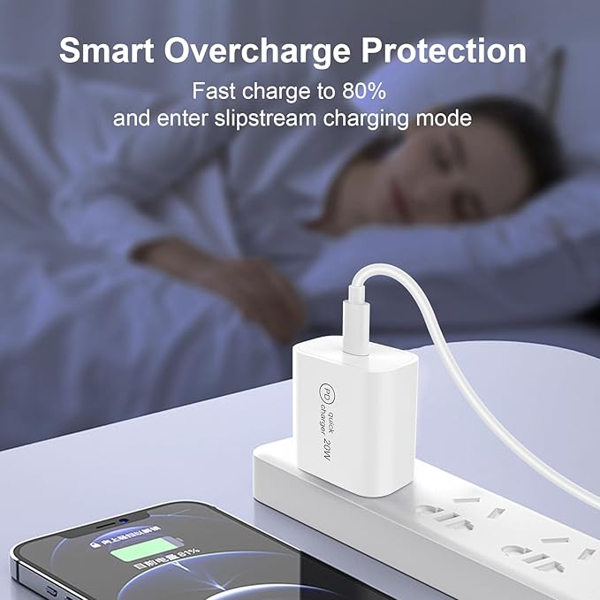 20W USB C Fast Charger Block, Compact PD 3.0 Wall Charger for iPhone 17/16/15/iPad Pro, Universal Compatibility, Travel Essential, 3X Faster Than 5W Charger