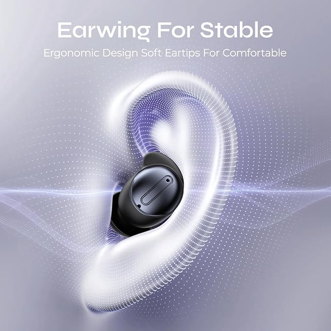 Sleep Earbuds, Mini ANC Earbuds with Sleep Mode,All-Day Comfortable Fit for Side Sleepers,BT 6.0 HiFi Stereo Sound,Touch Control, Noise Isolation Ear Buds for Sleeping/Working
