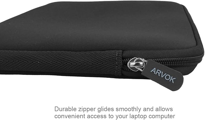 Arvok 17-17.3 Inch Laptop Sleeve Multi-Color & Size Choices Case/Water-Resistant Neoprene Notebook Computer Pocket Tablet Briefcase Carrying Bag/Pouch Skin Cover for HP/Dell/Lenovo/Asus/Acer, Black