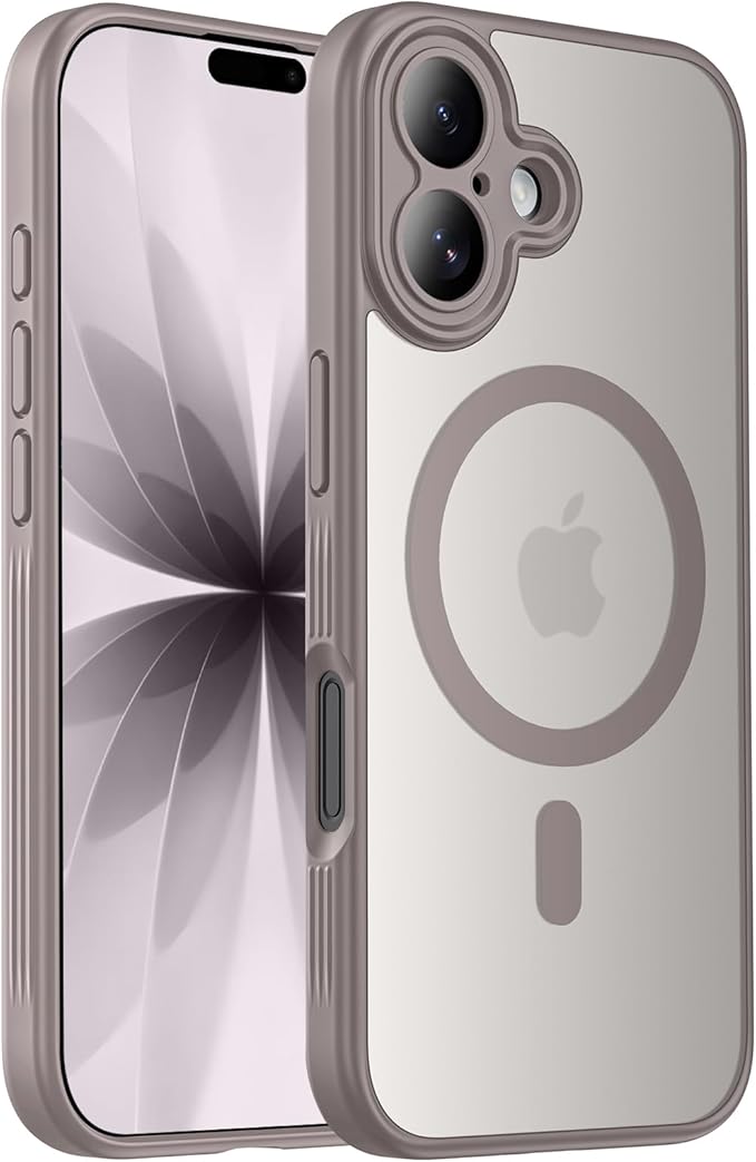 Symcele Designed for iPhone 17 Case, Compatible with MagSafe, [Camera Protection] [15FT Military Droptection] Shockproof Translucent Matte Anti-Slip Phone Case, 6.3", Natural Titanium
