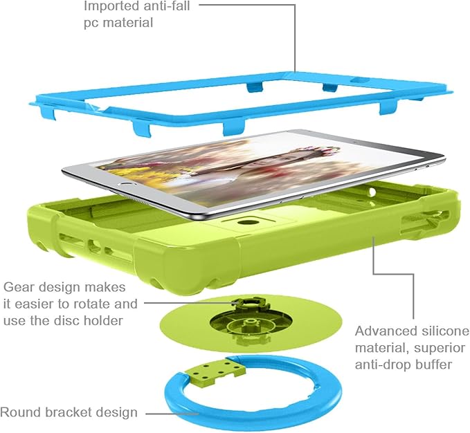 AKABEILA Compatible with Lenovo Tab M10(3rd Gen) 10.1(2022)/Huawei MatePad T 10s 10.1/MatePad T 10 9.7/MatePad SE 10.1(2022)/Honor Pad X8/Pad X8 Lite Tablet Case, Kids Case with Strap - Yellow