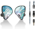 HiFiGo Juzear Defiant Gamefidelity Edition Gaming IEMs with Mic, 1DD+3BA Hybrid Drivers Wired Earbuds, 3.5mm+Type-C for PC/PS5/Switch/Mobile, FPS Footstep Soundstage (Blue)