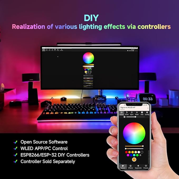 BTF-LIGHTING SK6812(Similar WS2812B) UL Listed RGBW RGB+Warm White(3000K) Individually Addressable DC12V 16.4FT 60LED/m 4 Colors in 1 Light Dream LED Strip IP65 White PCB(No Adapter or Controller)