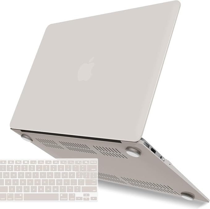 IBENZER Compatible with MacBook Air 11 Inch Case Model A1370 A1465, Soft Touch Plastic Hard Shell Case Bundle with Keyboard Cover for Mac Air 11, Rocky Grey, A11RKGY+1