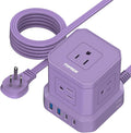 TOPREK Power Strip with USB, 10 FT Flat Extension Cord with 5 Outlets, 2 USB-C & 2 USB-A, Compact Desk Charging Station for Home Office, Dorm, Hotel, Travel, 700J Surge Protection