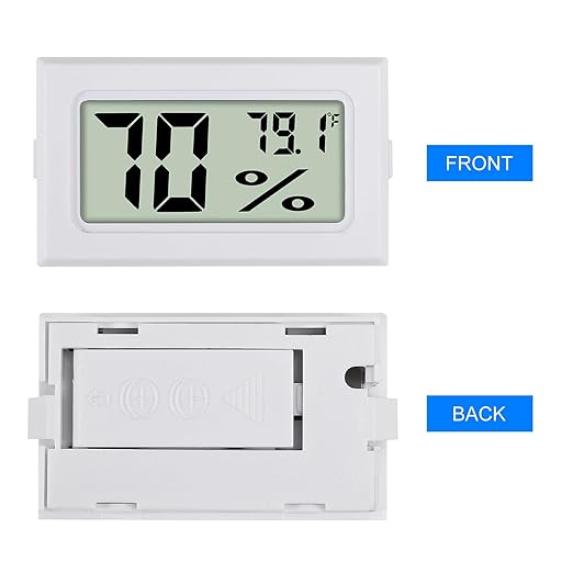 3Pcs Mini Digital Thermometer Hygrometer Electronic Temperature Humidity Gauge Meters Indoor LCD Display Fahrenheit for Greenhouse,Garden,Car Cellar and Office