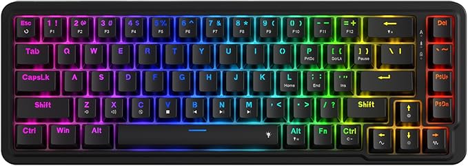 Redragon K709 65% Wired Gasket RGB Gaming Keyboard, 68 Keys Hot-Swap Compact Mechanical Keyboard w/Free-Mod Socket, 3-Layer Noise Dampening & Dedicated Arrow Keys, Quiet Custom Linear Switch