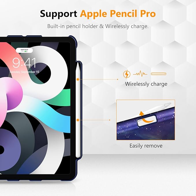 Fintie Rotating Case for iPad Air 11-inch M4/M3/M2 (2026/2025/2024), iPad Air 5th (2022) / 4th Generation 10.9 Inch - 360 Degree Rotating Protective Stand Cover with Pencil Holder, Galaxy