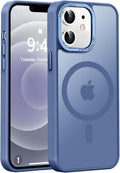 Newfuture Designed for iPhone 12 Case/iPhone 12 Pro Case with Magnetic [13 FT Military Drop Protection] [Compatible with Magsafe] Translucent Shockproof with Anti-Fingerprint Phone Case, Light Blue