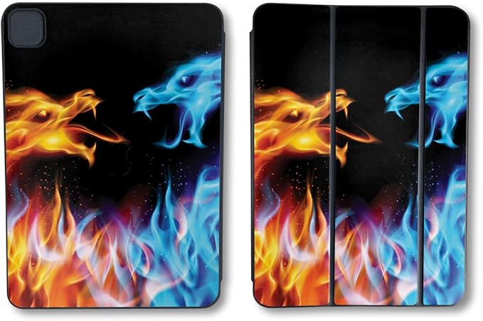 Skin Compatible with Apple Smart Folio for iPad Pro 13-inch (M4/M5) 2025 - Dueling Dragons - Premium 3M Vinyl Protective Wrap Decal Cover - Easy to Apply | Crafted in The USA by MightySkins