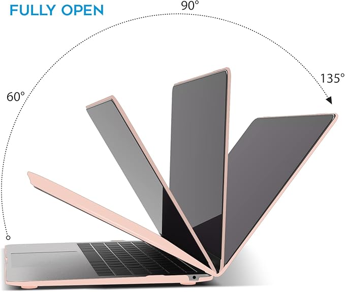 IBENZER Compatible with New MacBook Air 13 inch Case 2022 2021 2020 M1 A2337 A2179 A1932, Plastic Hard Shell Case with Keyboard Cover for Mac Retina Display with Touch ID, Sakura Pink, AT13SKPK+1