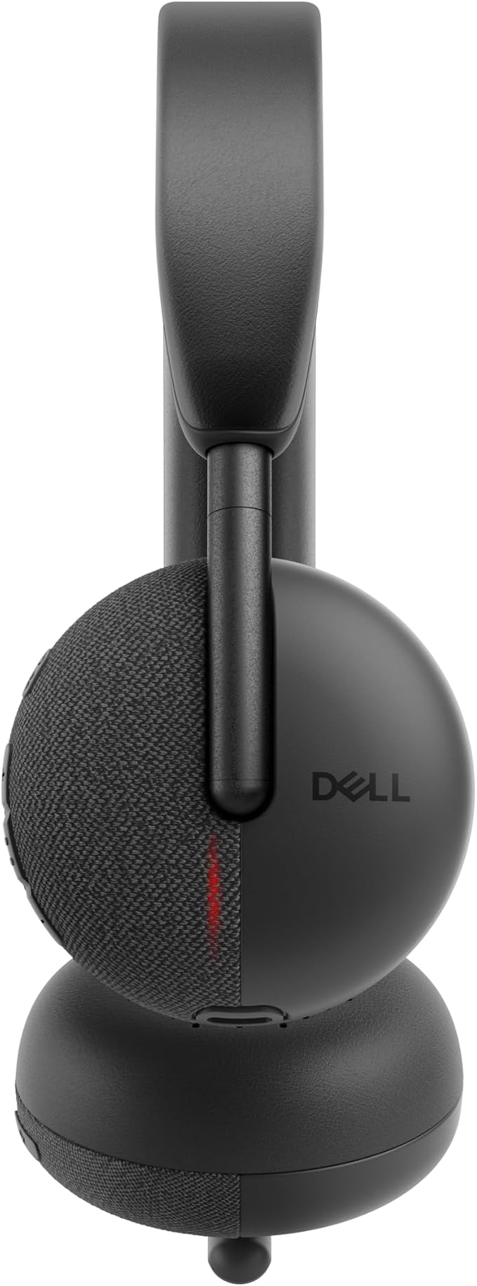 Dell WL3024 Wireless Headset - Leatherette Headband, Built-in AI-Based Noise Cancellation Microphone, Boom mic - Black