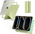 for iPad Pro 13 Inch Case (M5/M4) 2025/2024, Detachable Powerful Magnetic Attachment, Multiple Folding Stand, Slim Rebound Protection Cover, Auto Sleep/Wake, Green