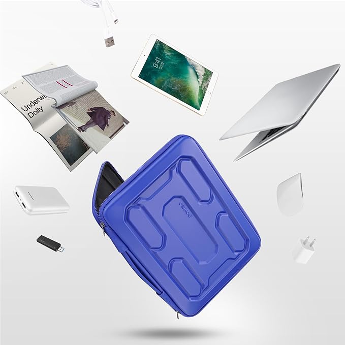 DOMISO 15.6 inch Laptop Sleeve with Handle Shockproof Waterproof EVA Protective Case for 15.6" Yoga 720 IdeaPad 310 320 ThinkPad T570/Legion 5 Gen 6/HP Envy 15/15.6" Notebooks, Royal Blue