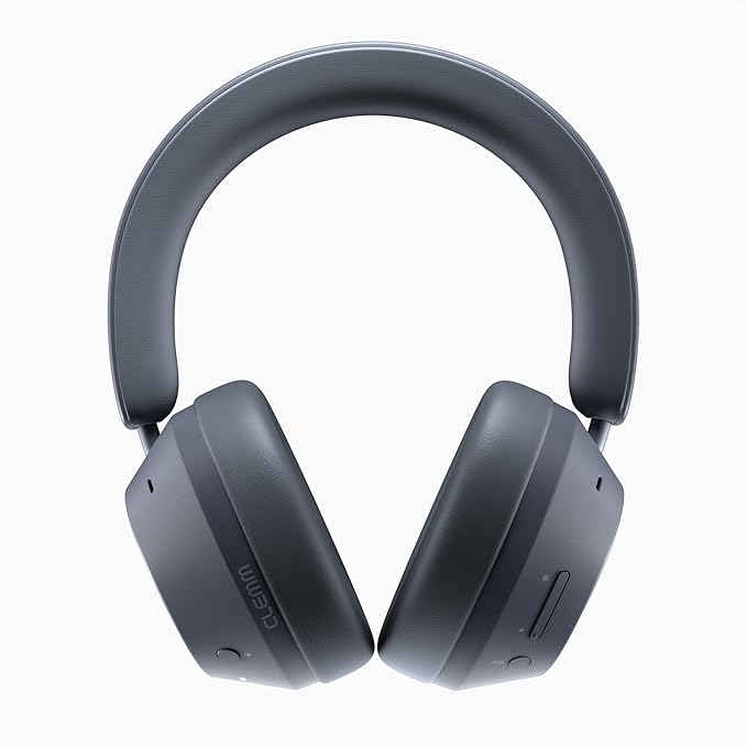 Clemm Ambience Over-Ear Headphones with Microphone, Noise Cancelling and Transparency Mode, 65H Playtime, Memory Foam, Graphite