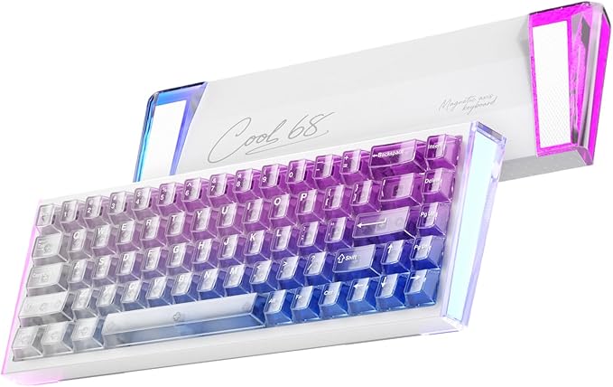 DAREU COOL68 60% Wired Gaming Keyboard, Rapid Trigger Magnetic Switch Keyboard with 8000Hz Polling Rate, Adjustable Actuation, 0.1ms Latency, Gasket Mount, Hot swappable, RGB Light