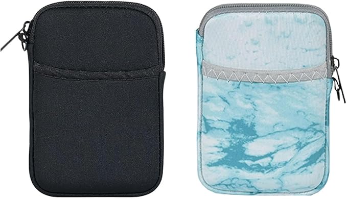 External Hard Drive Portable Carrying Case Waterproof Shockproof 2.5 inch Hard Drive Storage Carrying Bag for Seagate/WD/Toshiba/Maxone External Hard Drive(2-Pack) (Black + Marble Green)