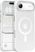 Newfuture Magnetic for iPhone Air Case [Compatible with Magsafe] [Military Grade Drop Protection] Translucent Matte Anti-Scratch Shockproof Protective Phone Cover 6.5 Inch, Frosted White