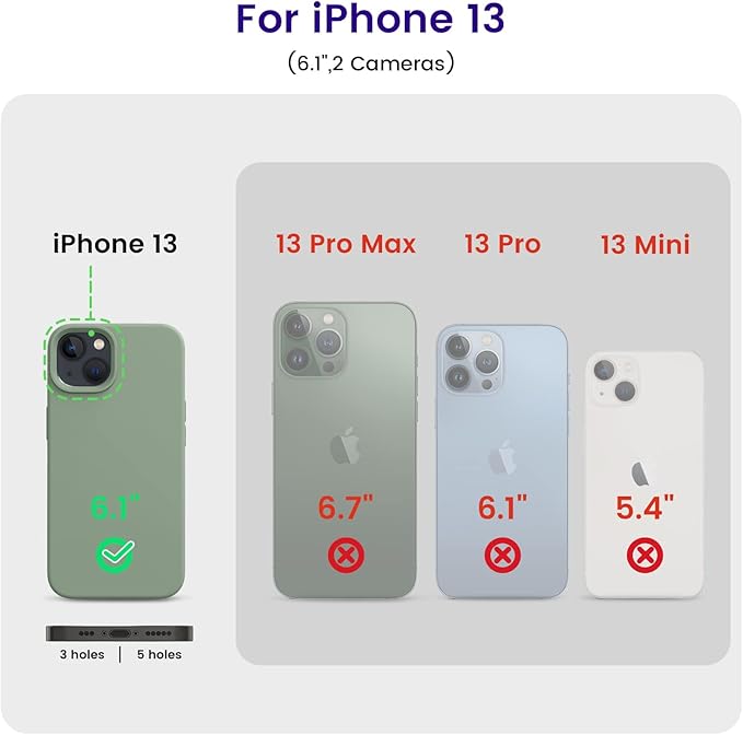 OTOFLY Designed for iPhone 13 Case, Silicone Shockproof Slim Thin Phone Case for iPhone 13 6.1 inch Calke Green