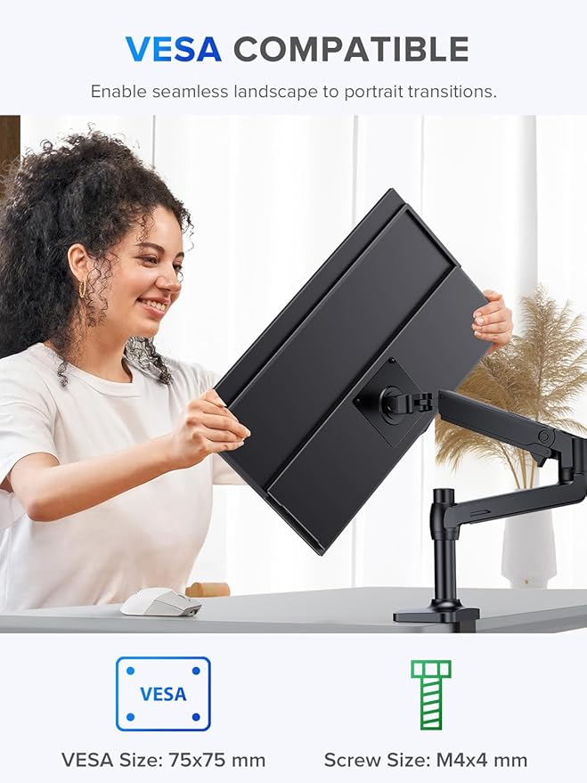 UPERFECT Portable Monitor, 22" 2K QLED 100% DCI-P3 2560×1440 QHD FreeSync HDR Laptop Monitor, w/VESA, Stand, USB-C Mini HDMI Travel Second Monitor for Computer, Phone, Mini PC, Gaming Consoles
