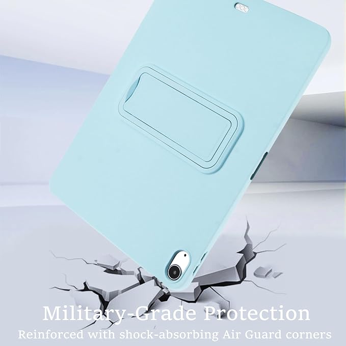 for iPad Air 11-inch M4/M3/M2 (2026/2025/2024) Case, Shockproof Protective Back Cover with Kickstand Slim Shell for Women Men, Lightblue