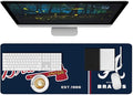 Baseball Mouse Pad Extended Large Gaming Desk Pad 31.5 x 11.8 Inch, XL Mousepad Topographic Mouse Pad with Anti-Slip Rubber Base for Atlanta Home Office