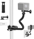 NEEWER Action Camera Mount Kit with Super Clamp, Soft Tube, Action Camera Adapter, Adjustable Holder for Flat/Round Surfaces, Compatible with GoPro Insta360 DJI Smartphone GP-26