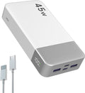 NOBIS Portable Charger, 20000mAh Power Bank, 45W Power Bank Fast Charging, Battery Pack with C to C Cable, Battery Bank with Digital Display for iPhone Android Laptop etc (White)