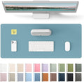 YSAGi Leather Desk Pad Protector, Office Desk Mat, Large Mouse Pad, Non-Slip PU Leather Desk Blotter, Laptop Desk Pad, Waterproof Desk Writing Pad for Office and Home (Aquamarine, 23.6" x 13.8")