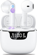 Wireless Earbuds, Bluetooth 5.4 Headphones with 42H Ultralight Ear Buds,Bluetooth Earbuds with 4 ENC Noise Cancelling Mics, HiFi Deep Bass Dual LED Display USB-C, Waterproof Earphones for Android iOS