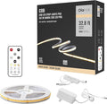 16.4ft COB Led Strip Light with Remote, 2700K Ra93+ Dimmable Bright Warm White Led COB Strip Light, White Led Strip Light for Mirror, Stair, Cabinet, Room