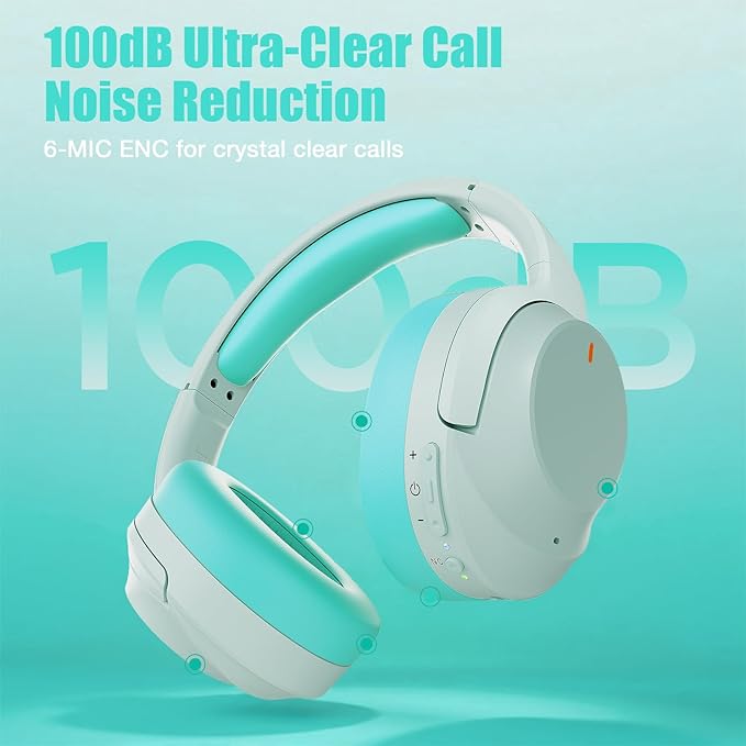 Upgraded Pro‑level Hybrid Active Noise Cancelling Headphones, HD Sound & Big Bass, 2X Softer Comfort, Long ANC Playtime, Wireless Over-Ear Bluetooth Headphones Perfect for Home Office|Travel|Pair