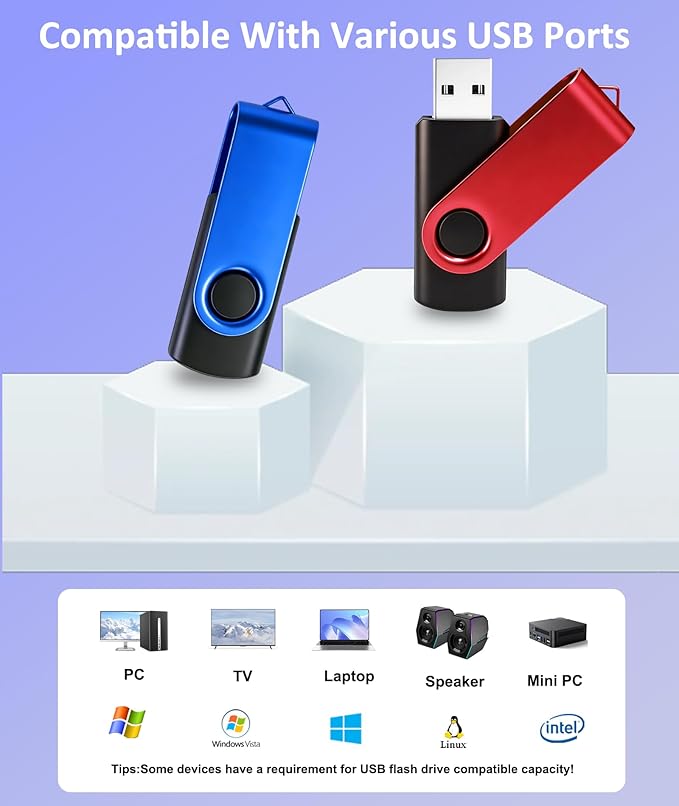 4GB USB Flash Drive 20 Pack Nicepicten Bulk USB 2.0 Thumb Drive FAT32 Flash Drives Multipack Swivel Jump Zip Drive USB Memory Stick with Label & Lanyards (4GB Black)