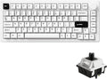 MONSGEEK M1 V5 Aluminum Mechanical Keyboard 75% Quick Release Gaming Keyboard Blcak on White with Knob 8000 mAh RGB Hot-swappable Pre-lubed Cilantro Switch, Piano Switch